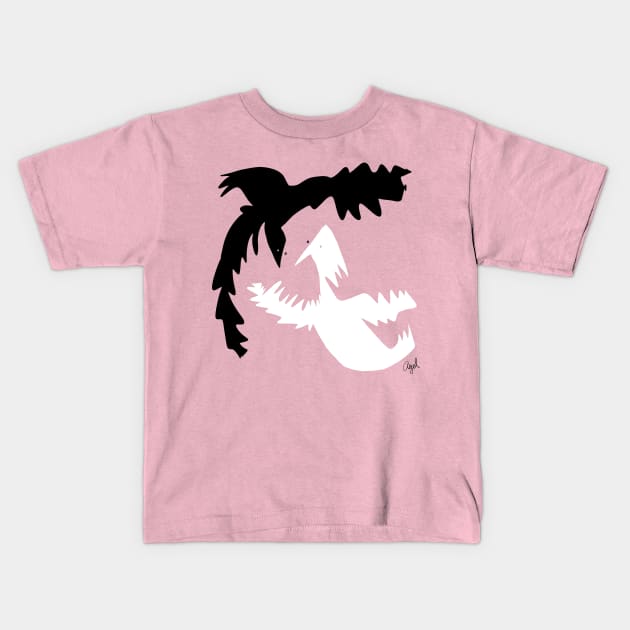 yin yan Kids T-Shirt by Angel Rivas